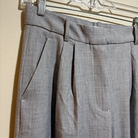 Abercrombie & Fitch Curve Love Sloane Tailored Pant Pleated Wide Leg Gray - Picture 6 of 16